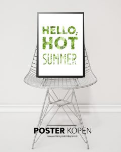 hello-summer-palmblad-poster-onlineposterkopen
