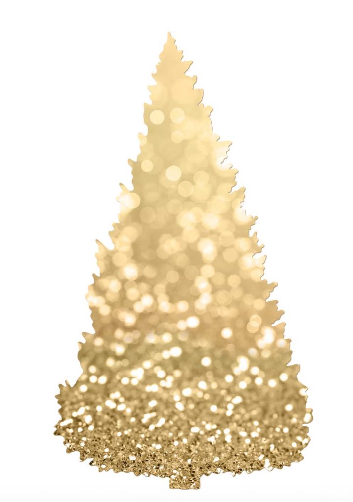gouden-kerstboom-kerstposter-onlineposterkopen
