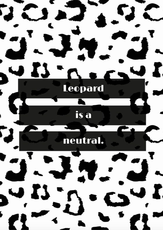 leaopard -tekstposter- onlineposterkopen-