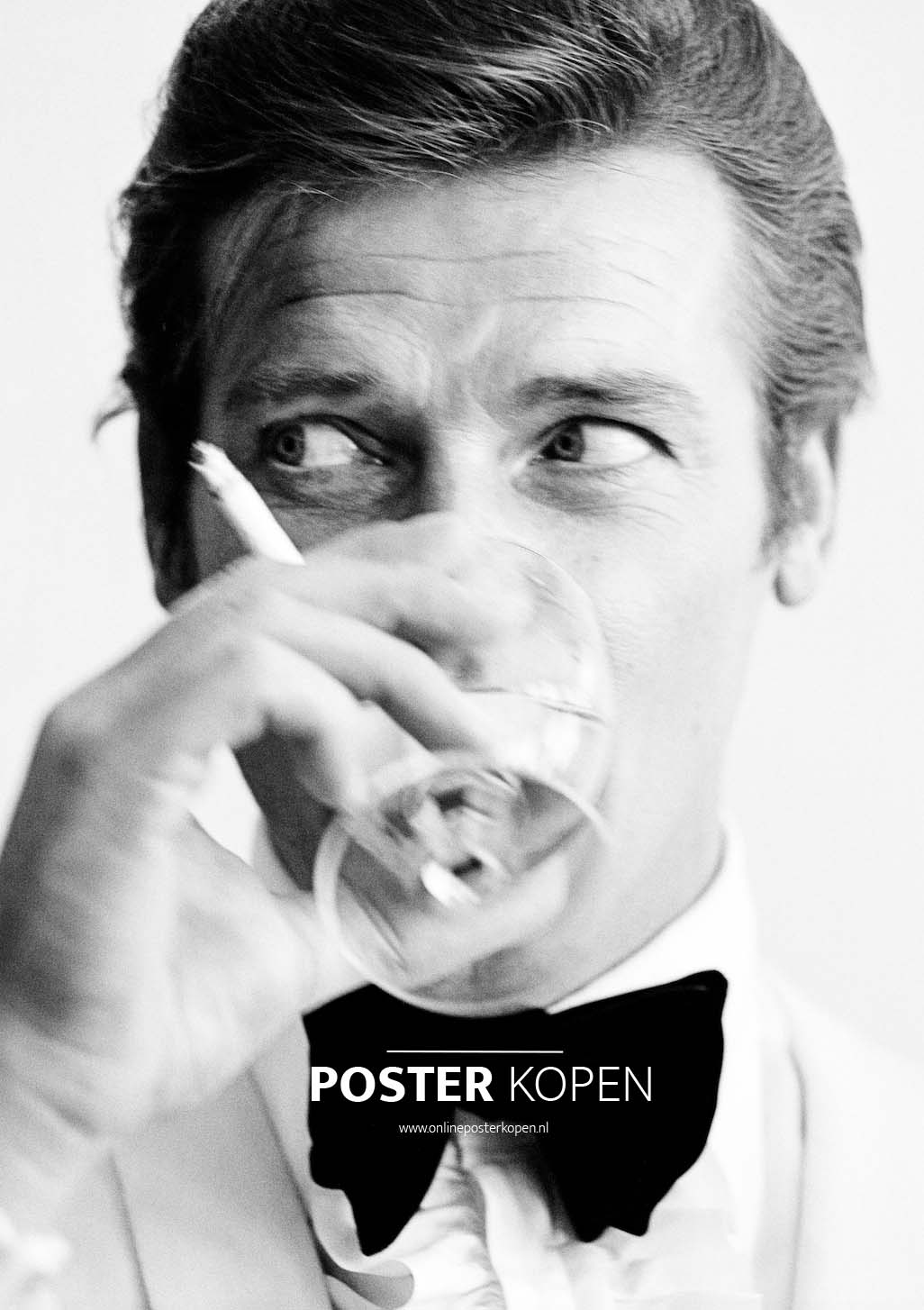 Onwijs Poster James Bond - Filmster poster - Zwart wit poster Filmster EJ-32