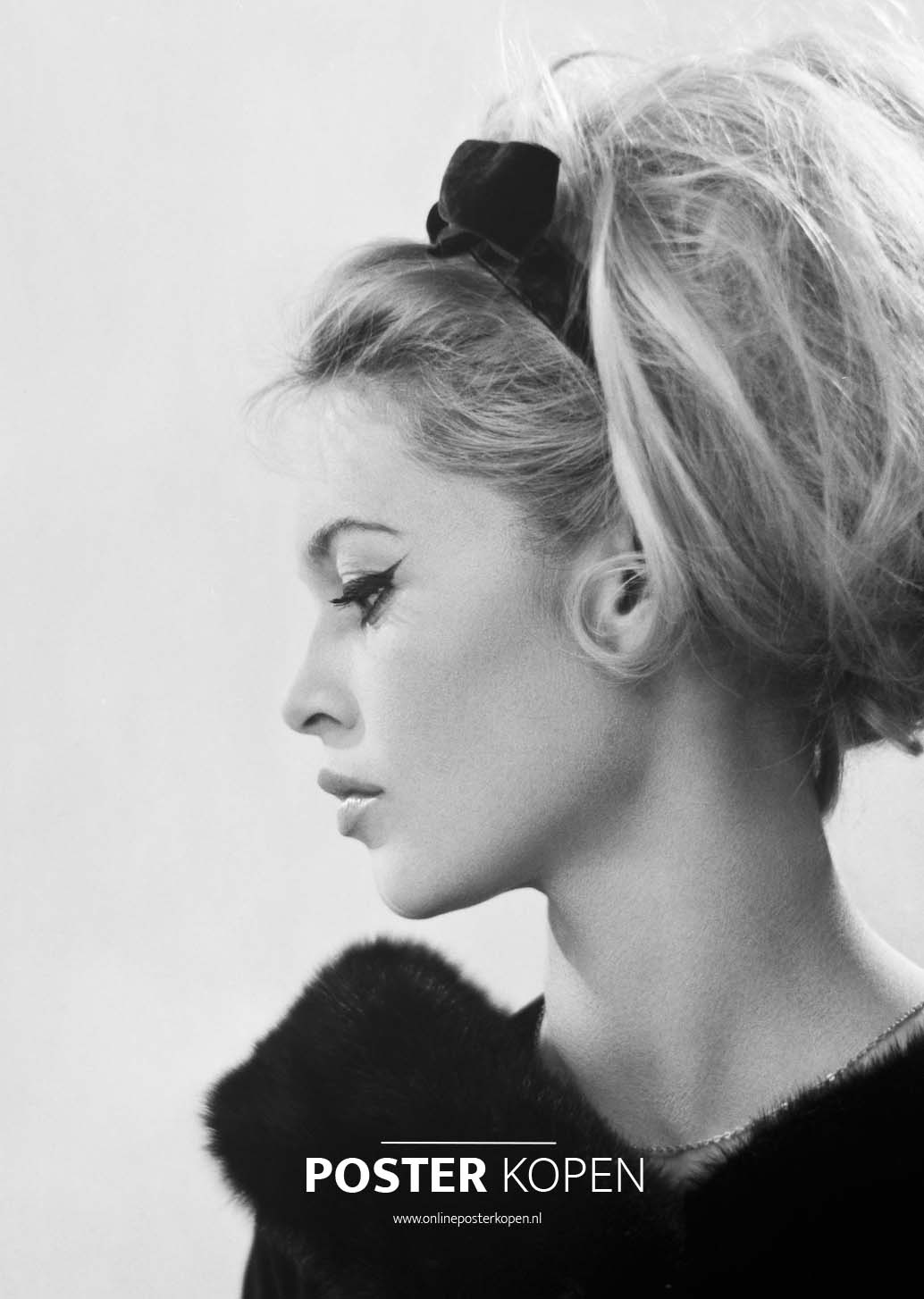 Spiksplinternieuw Poster Brigitte Bardot - Filmster poster - Zwart wit poster Filmster XC-33