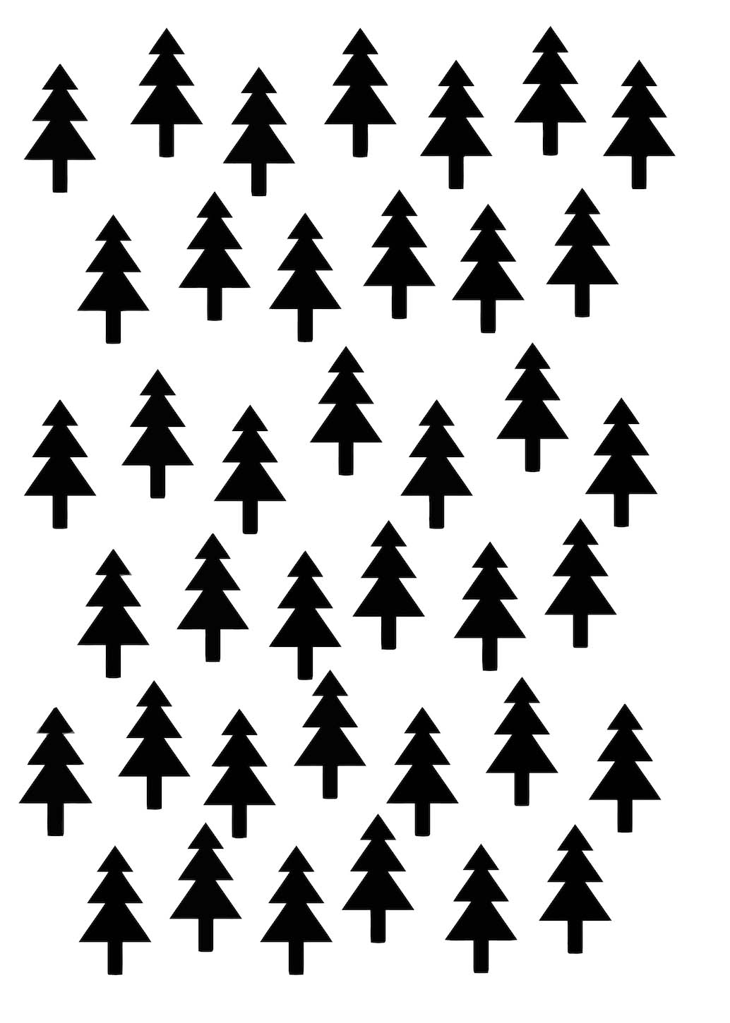 Omgeving behandeling seksueel Poster met een zwart wit kerstbomen - Kerst Poster - Zwart wit poster
