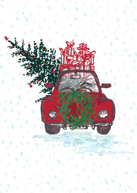 kerstposter-rodeauto-onlineposterkopen