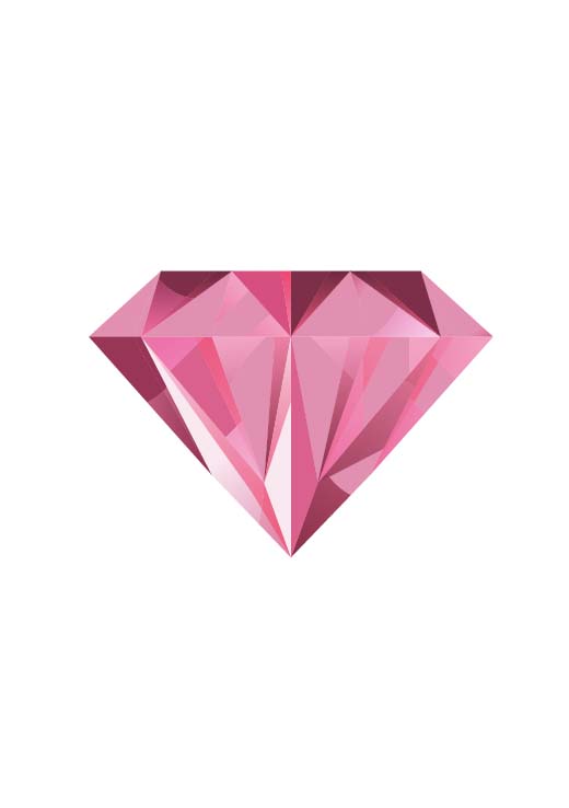 poster met roze diamant - kinderposter-onlineposterkopen