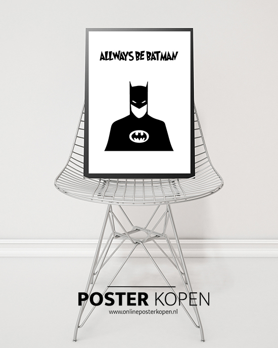 batman poster- zwartwit kinderposter- onlineposterkopen