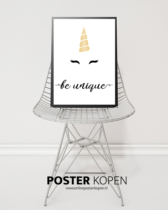 unicorn poster- posters kinderkamer - zwart wit posters - kinderposters