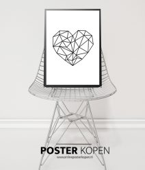 poster met een hart- love poster - liefde is poster - liefdesposter
