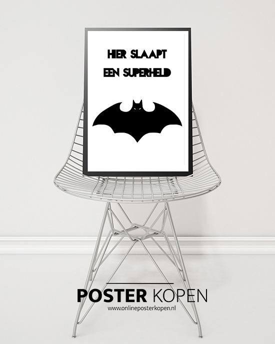 superman poster- posters kinderkamer - zwart wit posters - kinderposters