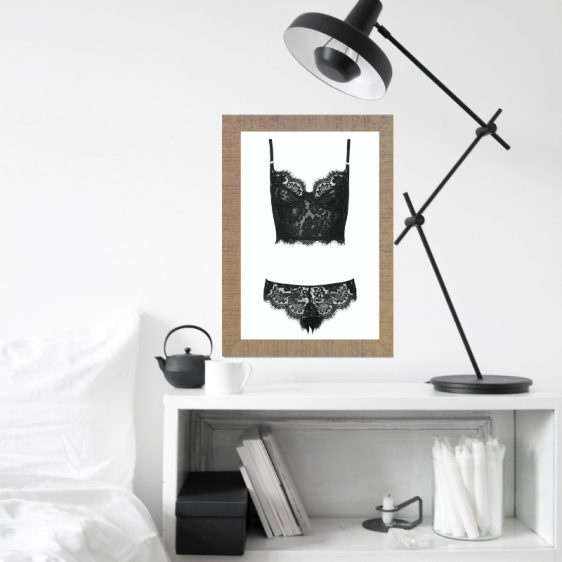 Poster met lingerieset- Fashion poster – Mode posters – Fashion prints – Fashion posters in jouw interieur