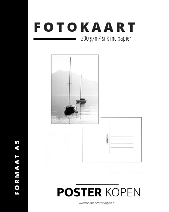 Fotokaart met nstuurprint- Postkaart - mini poster