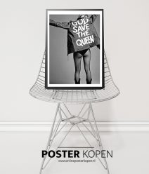 God save the Queen poster - Kate Moss Poster- Fashion Poster - Online Poster Kopen