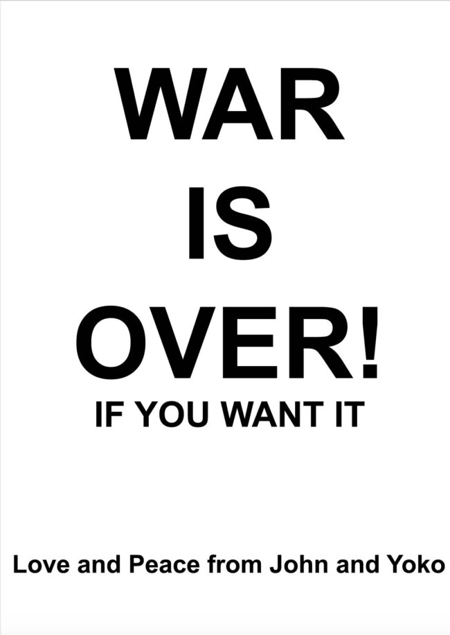 War is over poster- John lennon - Yoko Ono