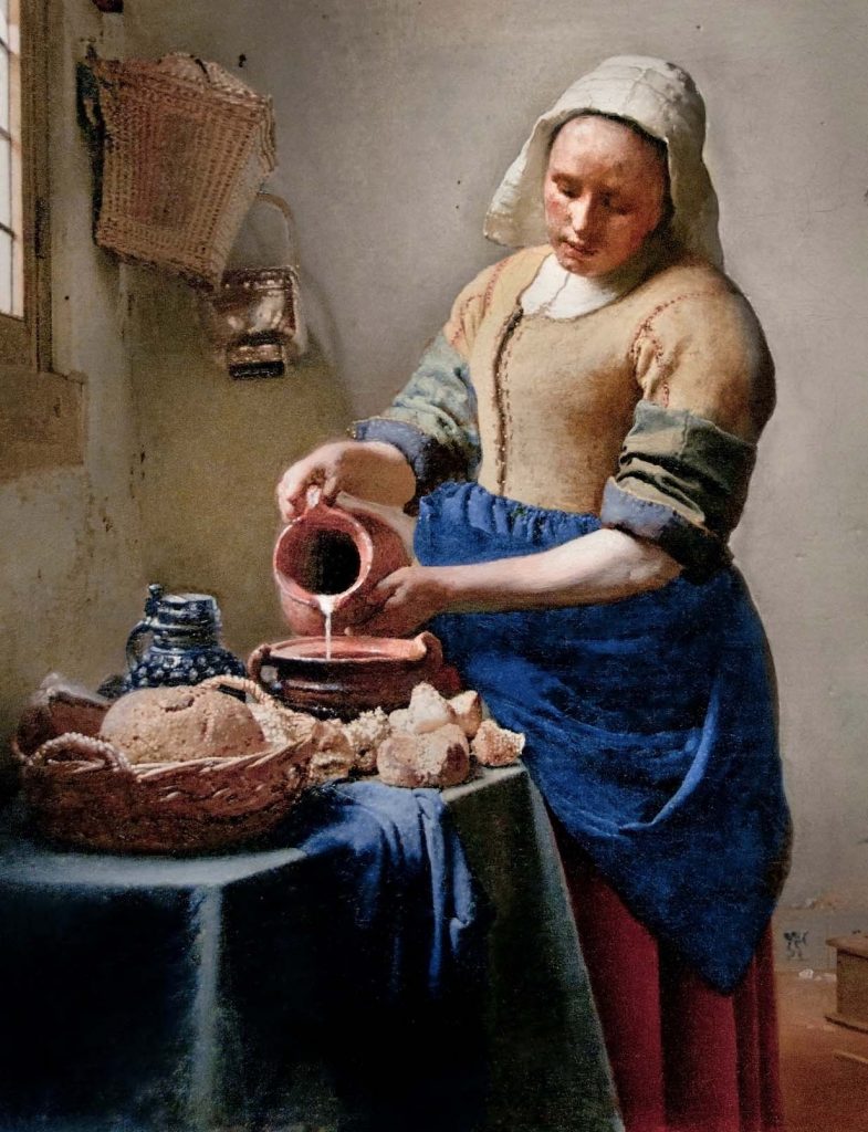 Poster het melkmeisje Melkmeisje Johannes Vermeer - Kunst poster - Reproductie