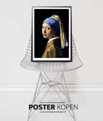 Poster het meisje met de parel - Vermeer poster- Kunst poster – Abstracte poster – Design poster – Poster met een kunst print