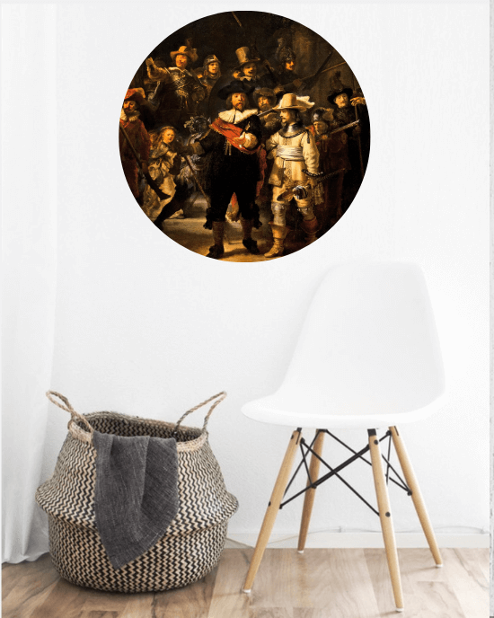 Muurcirkel de Nachtwacht - Rembrandt - Reproductie- Muurcirkel - Muurdecoratie - Tuincirkel - Cirkel voor in de tuin - Cirkel voor aan de muur