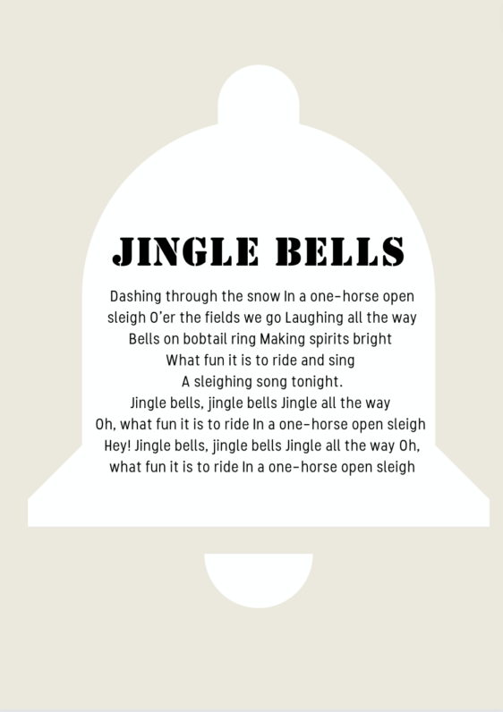 Jingle Bells poster -kerstposter