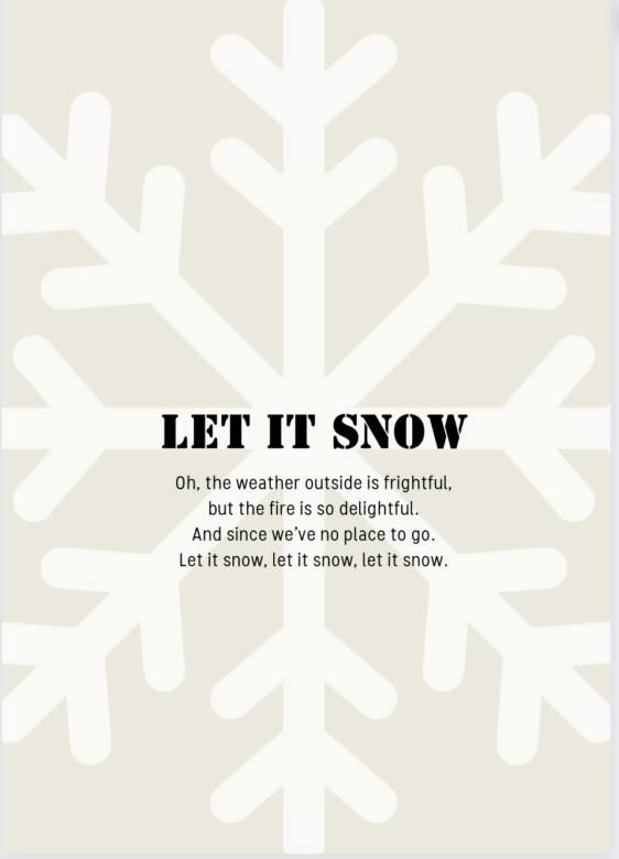 Let is snow poster