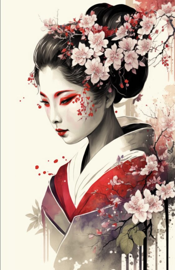 Geisha art - Japandi poster